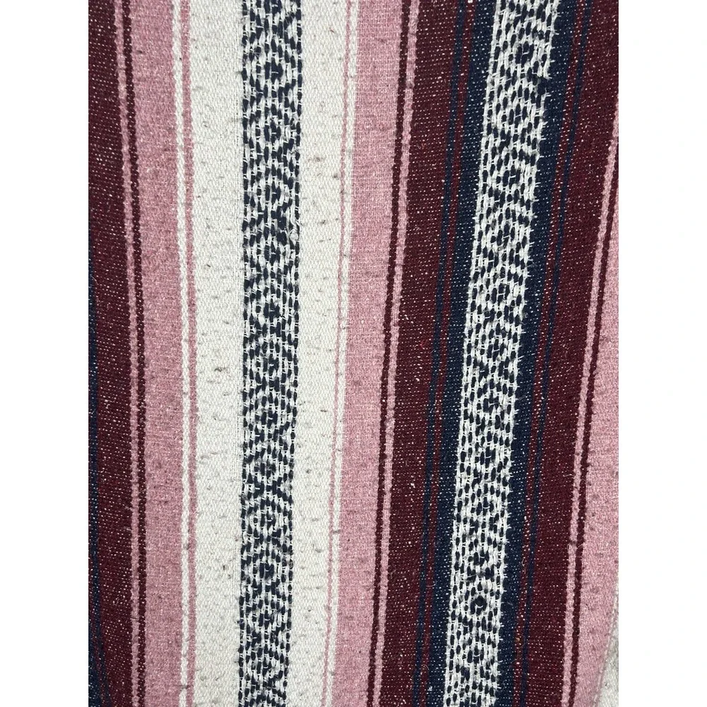 Vintage Wool Southwestern Blanket Mexican‎ Boho Western Aztec Falsa Saltillo